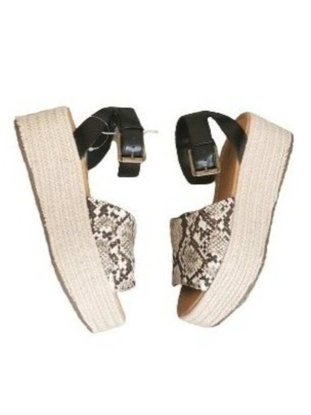 American Eagle Outfitters Snakeskin Espadrille Platform Sandals Women's 8, NWOB - Picture 4 of 12